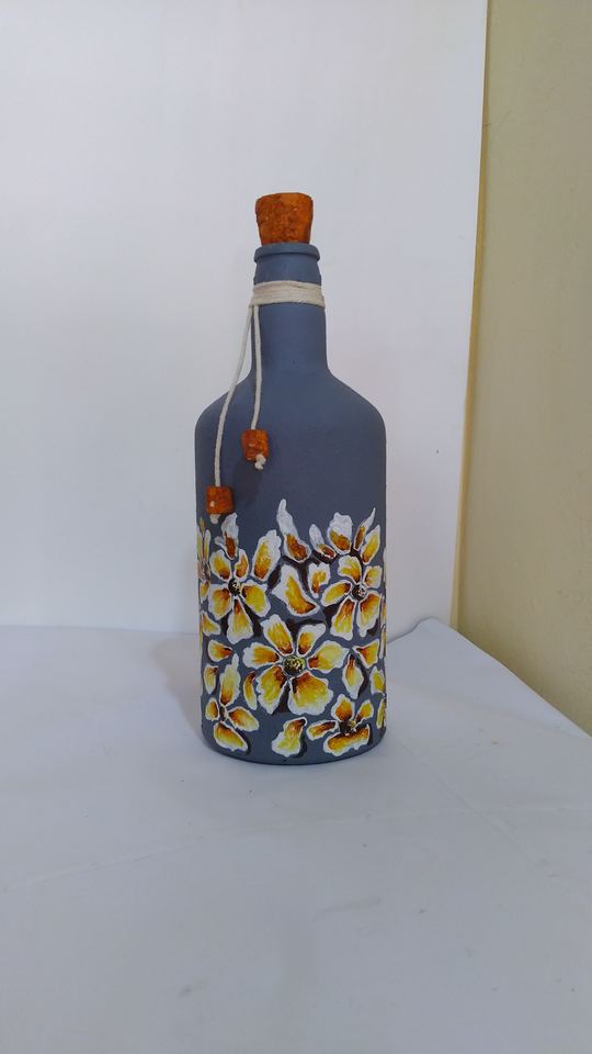 Charcoal Blossom Marigold Bottle222